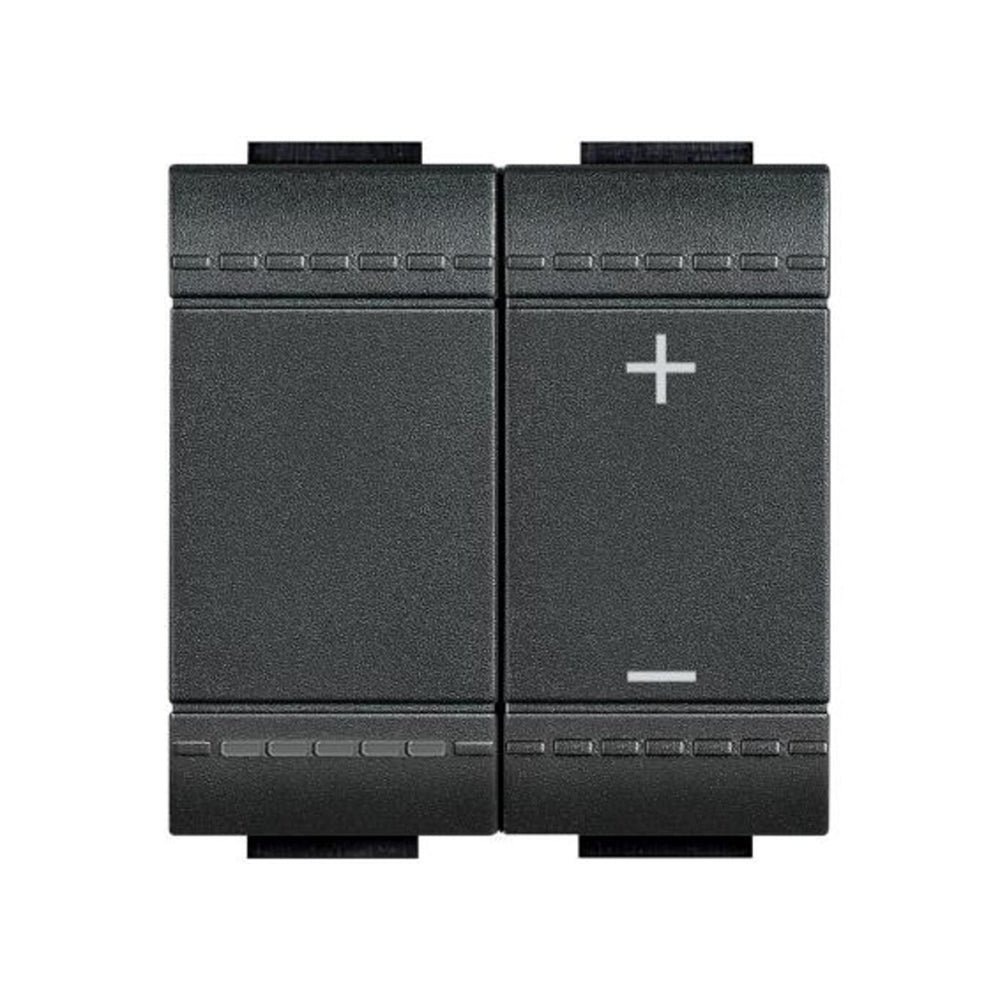 DIMER UNIVERSAL PULSANTE COLOR NEGRO ANTRACITA 3 MOD.
