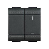 DIMER UNIVERSAL PULSANTE COLOR NEGRO ANTRACITA 3 MOD.