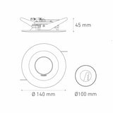 DOWNLIGHT LED EMPOTRAR 8W/100-305V. BLANCO M750 4000K LUZ NEUTRA ELECTROMAG ,.-+