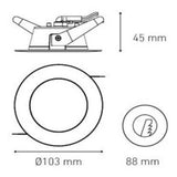 DOWNLIGHT LED EMPOTRAR LUNA 6 SSD 6.5W/105-140V. BLANCO 6000K LUZ DE DIA ELECTROMAG