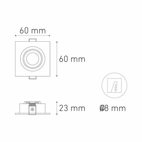 DOWNLIGHT LED EMPOTRAR FLASH I PLANO 3.5W/100-240V. ANODIZADO 3000K LUZ CALIDA ELECTROMAG