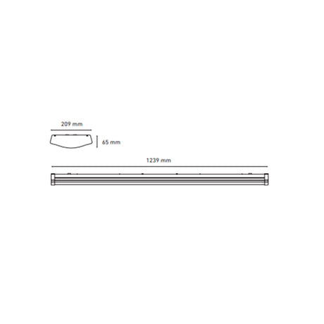GABINETE INDUSTRIAL METALICO TRACK WAVE LED 2X18W/100-240V. PANTALLA TEXT. 6000K LUZ DE DIA ELECTROMAG