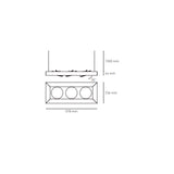 LUMINARIO ALPHA SUSPENDIDO III LED BLANCO *** NO INCLUYE LAMPARA *** ELECTROMAG