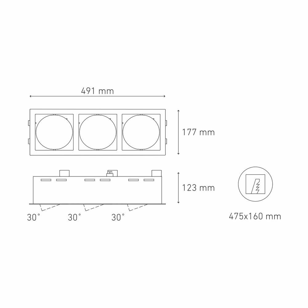 ALPHA LED I LED 10-30W 127V NEGRO MCA ELECTROMAG