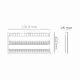 LUMINARIA KROMOS LED 60X120 T5 100-240V. BFP LUZ FRIA 4000K. BLANCO ELECTROMAG