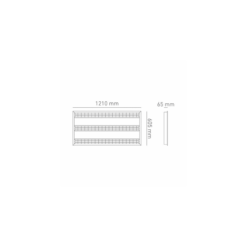 LUMINARIA KROMOS LED 60X120 T5 100-240V. BFP LUZ FRIA 4000K. BLANCO ELECTROMAG