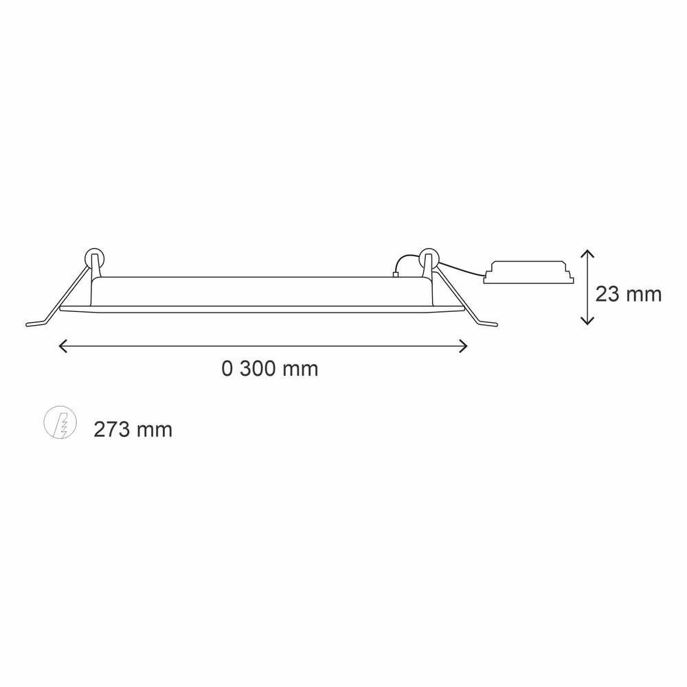 LUMINARIO LED DOWNLIGHT LUNA FLAT RD 25 STD 25W/100-305V. BLANCO 3000K LUZ CALIDA ELECTROMAG