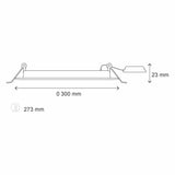 LUMINARIO LED DOWNLIGHT LUNA FLAT RD 25 STD 25W/100-305V. BLANCO 3000K LUZ CALIDA ELECTROMAG