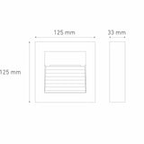 LUMINARIO LED CUADRADO EMPOTRAR/SOBREPONER SW 20 1.6W/100-240V. BLANCO 4000K LUZ NEUTRA ELECTROMAG