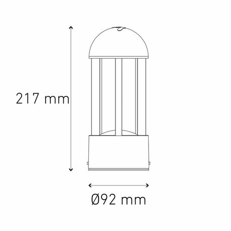 LUMINARIO LED EMPOTRADO PISO BOLLARD VENECIA DOMO 200 6.5W/100-305V. GRIS 3000K LUZ CALIDA ELECTROMAG