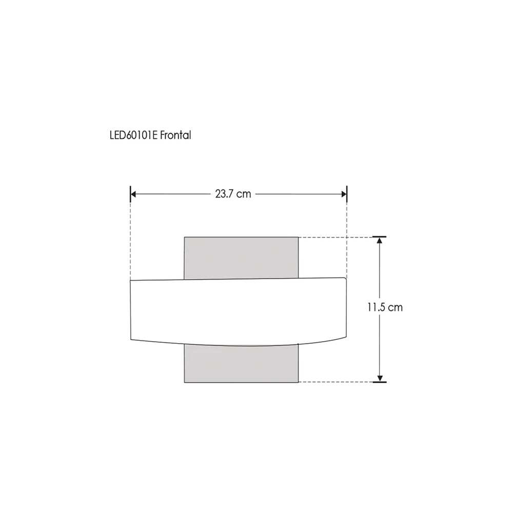LUMINARIO SOBREPONER PARED 5W/85-265V. ACERO ACRILICO BLANCO IP20
