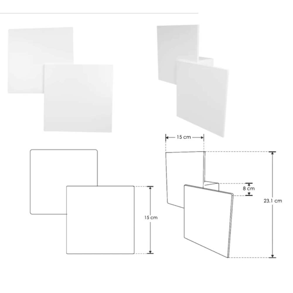 LUMINARIO DE PARED SOBREPONER LED BLANCO 6W BLANCO CALIDO SIMETRICO SALIDA DE LUZ INDIRECTA TRASERA 85-265V IP20 ILUMILEDS
