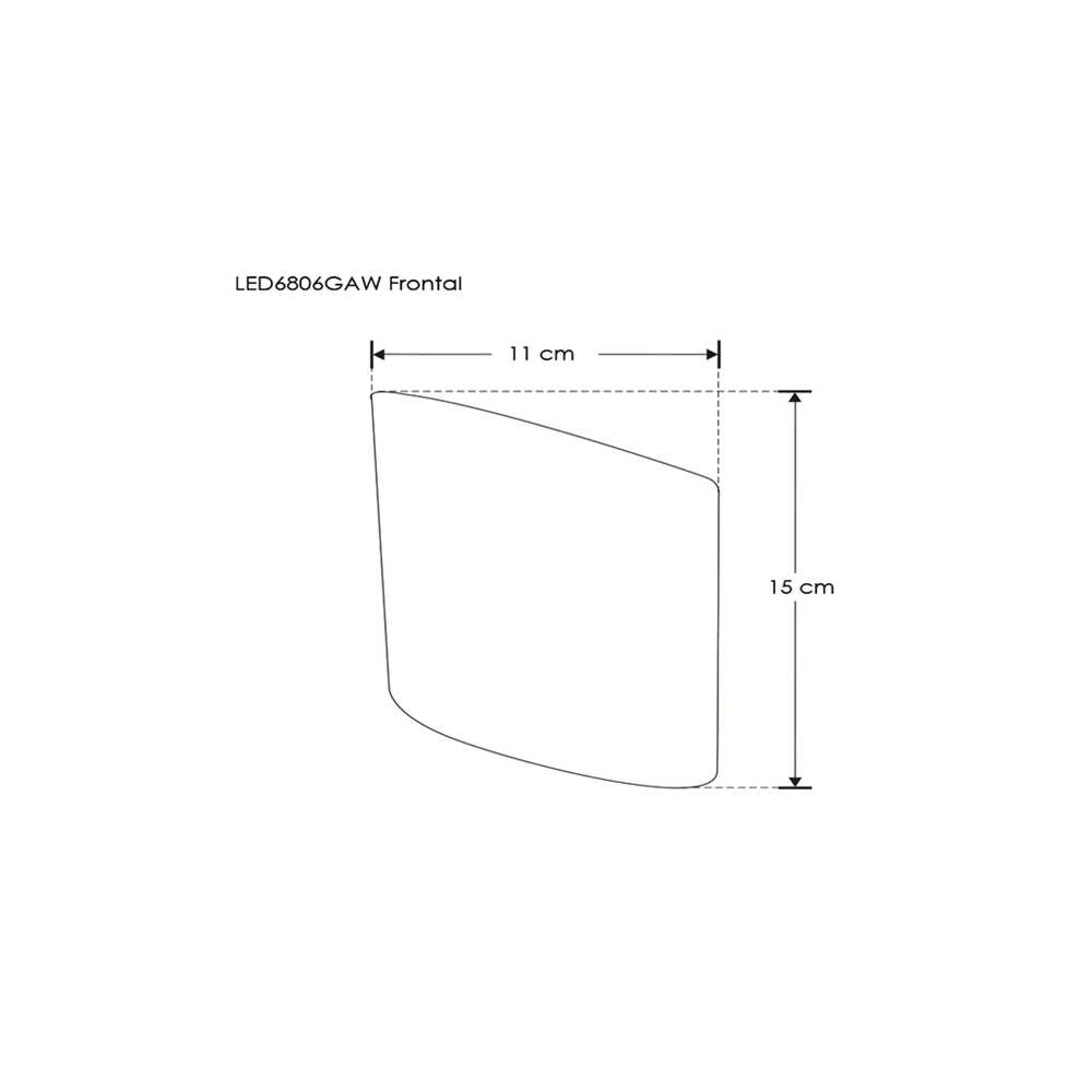 ARBOTANTE RECTANGULAR BLANCO 6W DOBLE LUZ IP54 BLANCO CALIDO ILUMILEDS