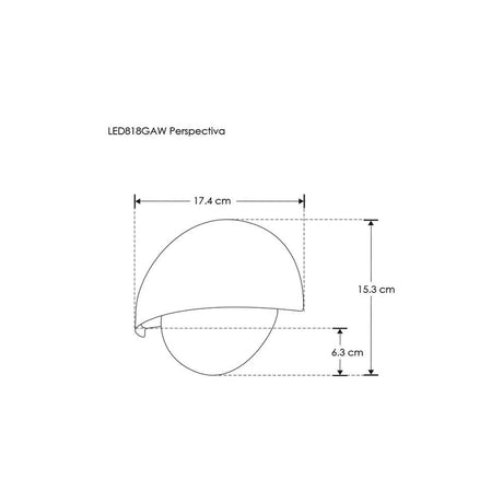 ARBOTANTE CIRCULAR BLANCO 10W 120 IP54 BLANCO CALIDO ILUMILEDS***HAE2025***