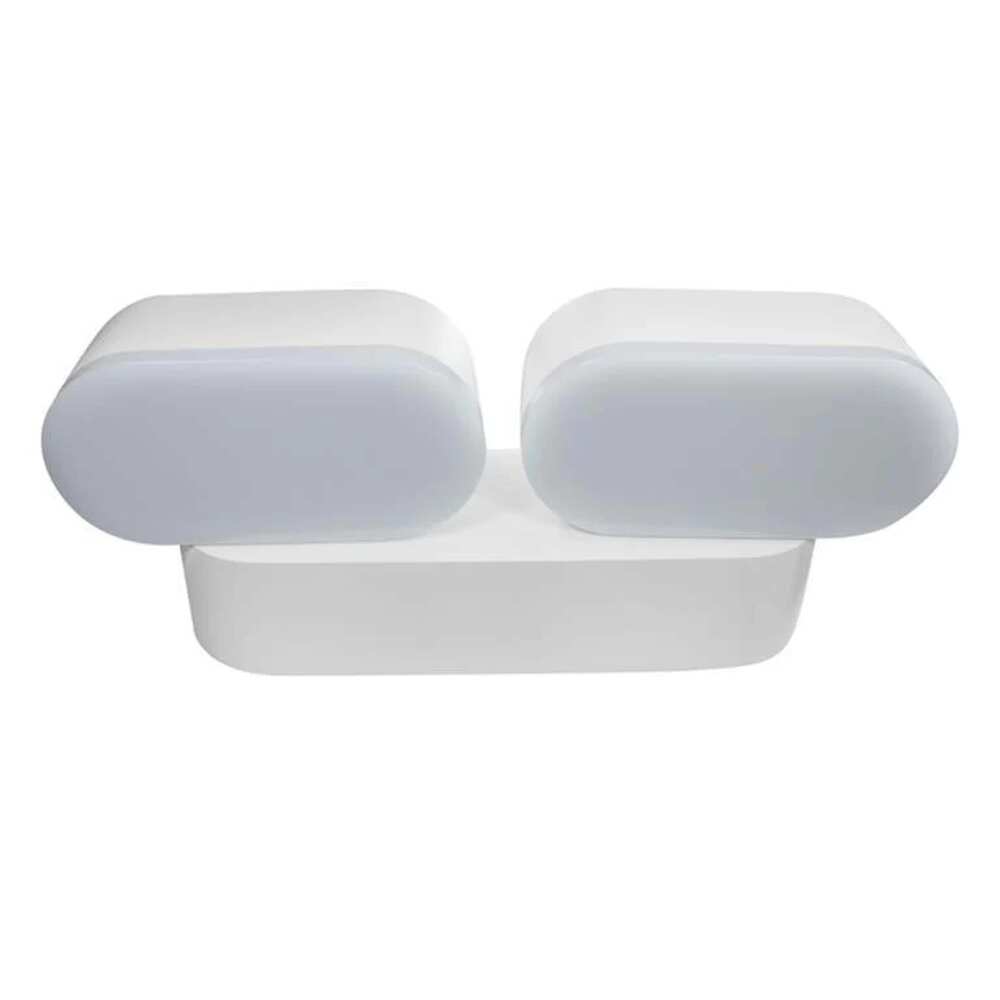 LUMINARIO DE PARED SOBREPONER LED BLANCO 12W BLANCO CALIDO SIMETRICO DOS SALIDAS DE LUZ INDIRECTA ROTATIVO AJUSTABLE 100-240V IP54 ILUMILEDS