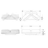 LUMINARIO DE PARED SOBREPONER LED BLANCO 12W BLANCO CALIDO SIMETRICO DOS SALIDAS DE LUZ INDIRECTA ROTATIVO AJUSTABLE 100-240V IP54 ILUMILEDS