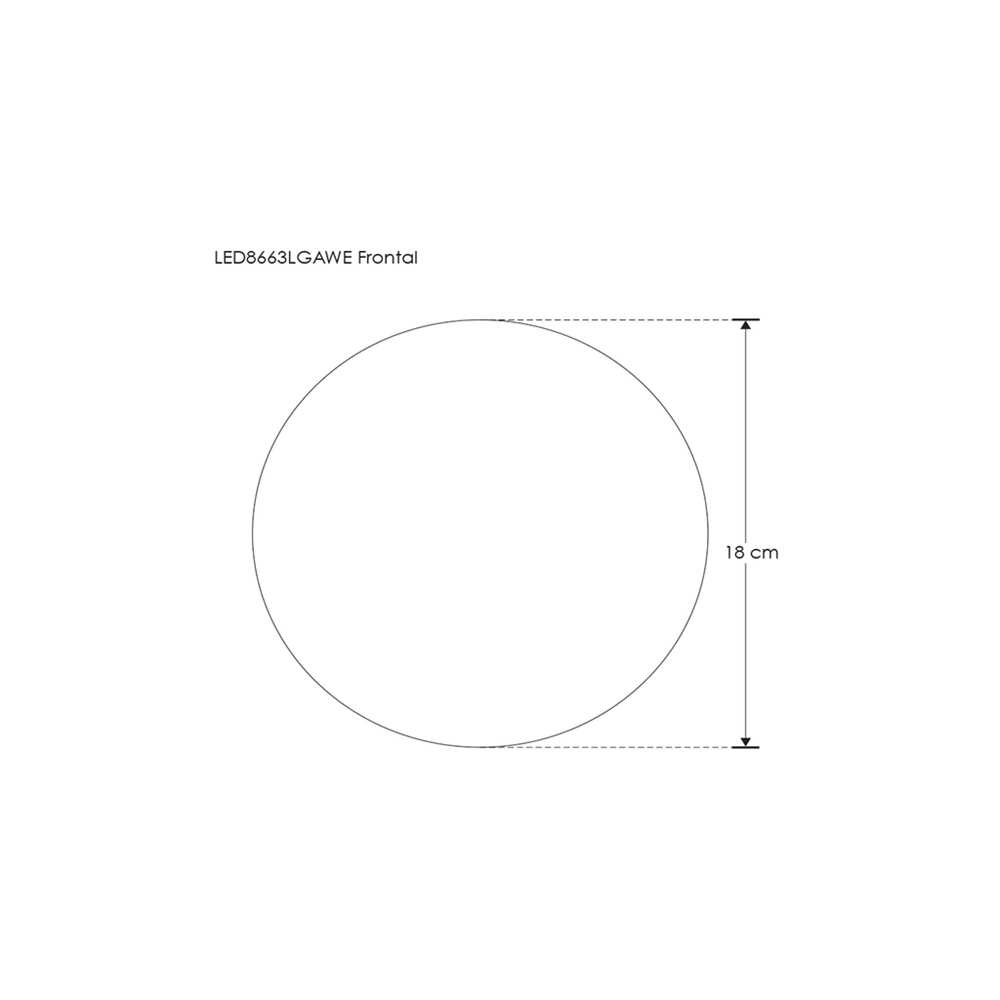 LUMINARIO DE PARED SOBREPONER REDONDO LED NEGRO 9W BLANCO CALIDO SALIDA TRASERA 100-240V IP65 ILUMILEDS