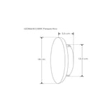 LUMINARIO DE PARED SOBREPONER REDONDO LED NEGRO 9W BLANCO CALIDO SALIDA TRASERA 100-240V IP65 ILUMILEDS
