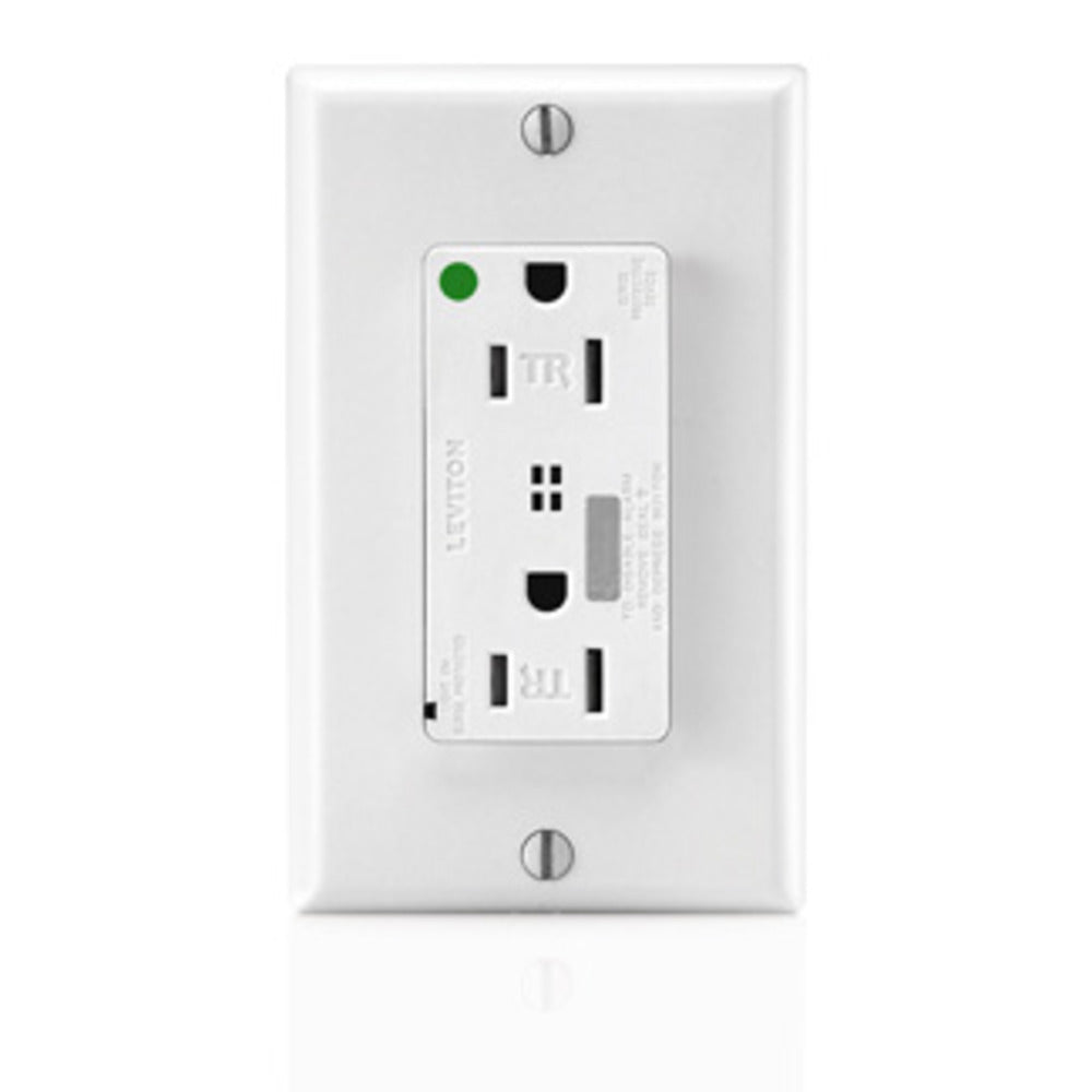 CONT. DUPLEX SUPR. GRADO HOSPITAL C/ALARMA BLANCO 08280-00W LEVITON