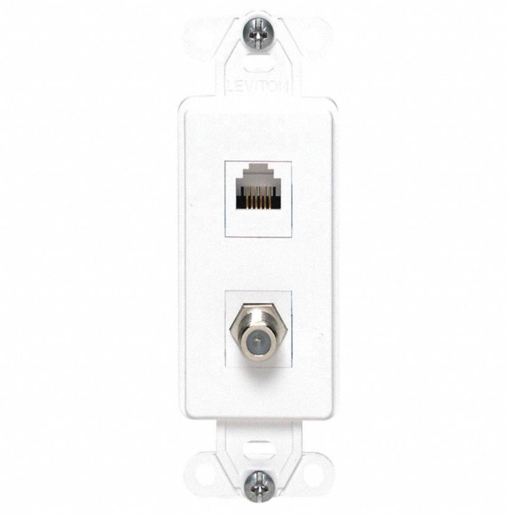 JACK TELEF. Y COAXIAL TV 41658-00W LEVITON