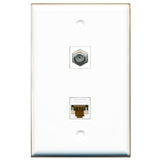 JACK TELEF. Y COAXIAL TV 41658-00W LEVITON