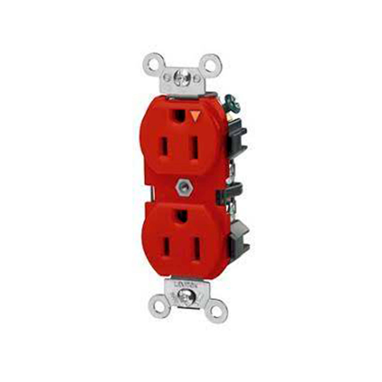 CONTACTO DUPLEX T. AISLADA GDO. HOSPITAL 2P-3H 15A/125V. ROJO 05262-IGR LEVITON *** OFRECER IG5262RN ***
