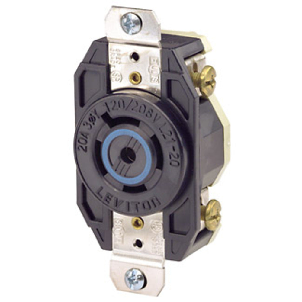 CONTACTO FIJO MEDIA VUELTA 4P-5H 20A. 120/208V.  02510-000 LEVITON