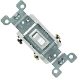 APAGADOR PALANCA ESCALERA RESIDENCIAL15A/120V. AC 1/2HP BLANCO 01453-WCP LEVITON