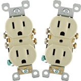 CONTACTO DUPLEX RESIDENCIAL POLARIZADO ATERRIZADO 15A/125V. MARFIL 05320-ICP *** OFRECER 3232-I ***
