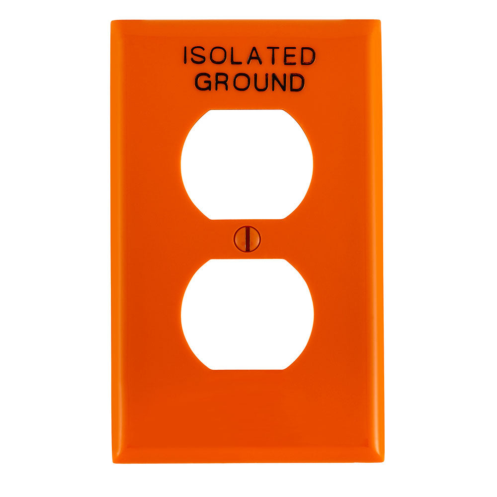 PLACA NYLON P/CONT. DUPLEX ISOLATED GROUND NARANJA 80703-0IG LEVITON ***OFRECER LEV702 ***