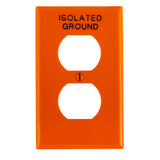 PLACA NYLON P/CONT. DUPLEX ISOLATED GROUND NARANJA 80703-0IG LEVITON ***OFRECER LEV702 ***