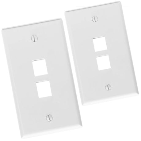PLACA QUICK PORT 2 PUERTOS BLANCA 41080-2WP LEVITON