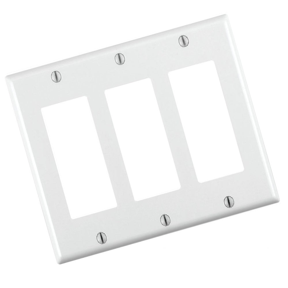 PLACA DECORA 3 UNIDADES UREA BLANCA 80411-00W LEVITON