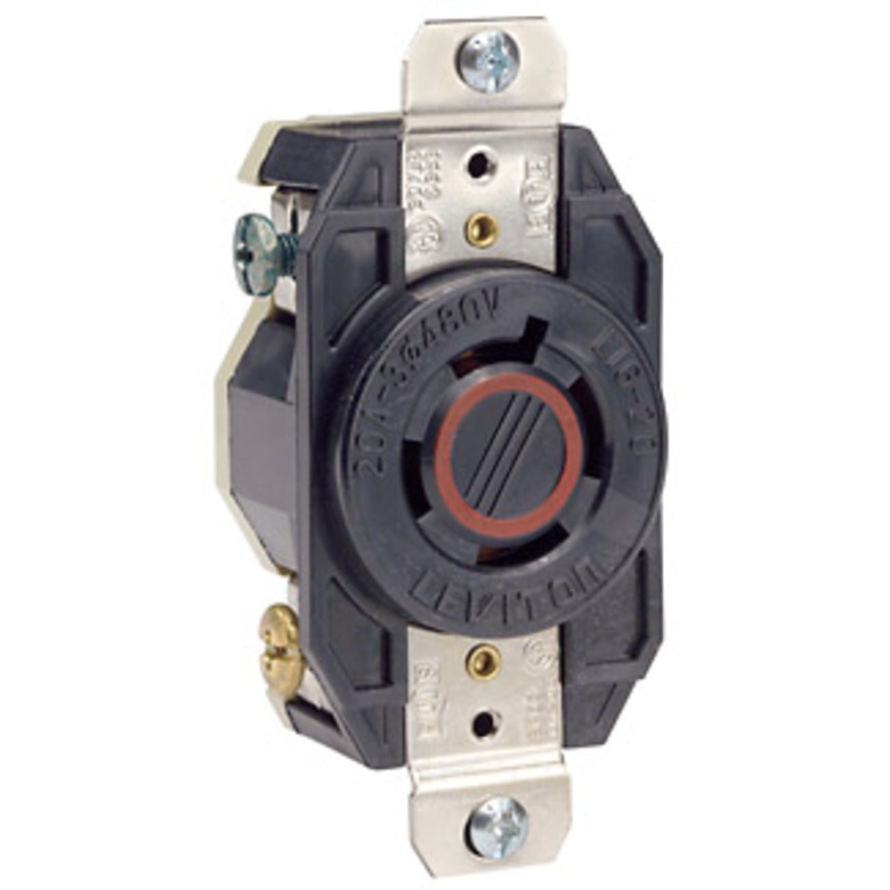 CONTACTO FIJO 3F-4H 20A/480V. C/TIERRA 02430-000 LEVITON *** OFRECER HBL2430 O AHL1630R ***