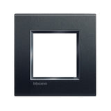 PLACA CUADRADA COLOR NEGRO ANTRACITA 2 MOD. LNA4802AR LIVING Y LIGHT