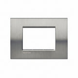 PLACA RECTANGULAR COLOR ACERO PULIDO 3 MOD. LNA4803ACS LIVING Y LIGHT