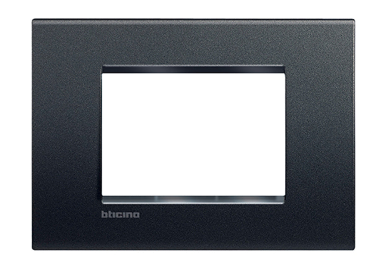 PLACA RECTANGULAR COLOR NEGRO ANTRACITA 3 MOD. LNA4803AR LIVING Y LIGHT