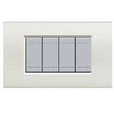 PLACA RECTANGULAR COLOR BLANCO 4 MOD. LNA4804BI LIVING Y LIGHT