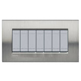 PLACA RECTANGULAR COLOR ACERO PULIDO 7 MOD. LNA4807ACS LIVING Y LIGHT