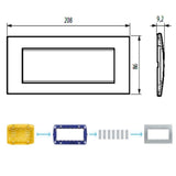 PLACA RECTANGULAR COLOR SQUARE 7 MOD. LNA4807SQ LIVING Y LIGHT