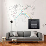 PLACA RECTANGULAR COLOR NEGRO ANTRACITA 3+3 MOD. LNA4826AR LIVING Y LIGHT