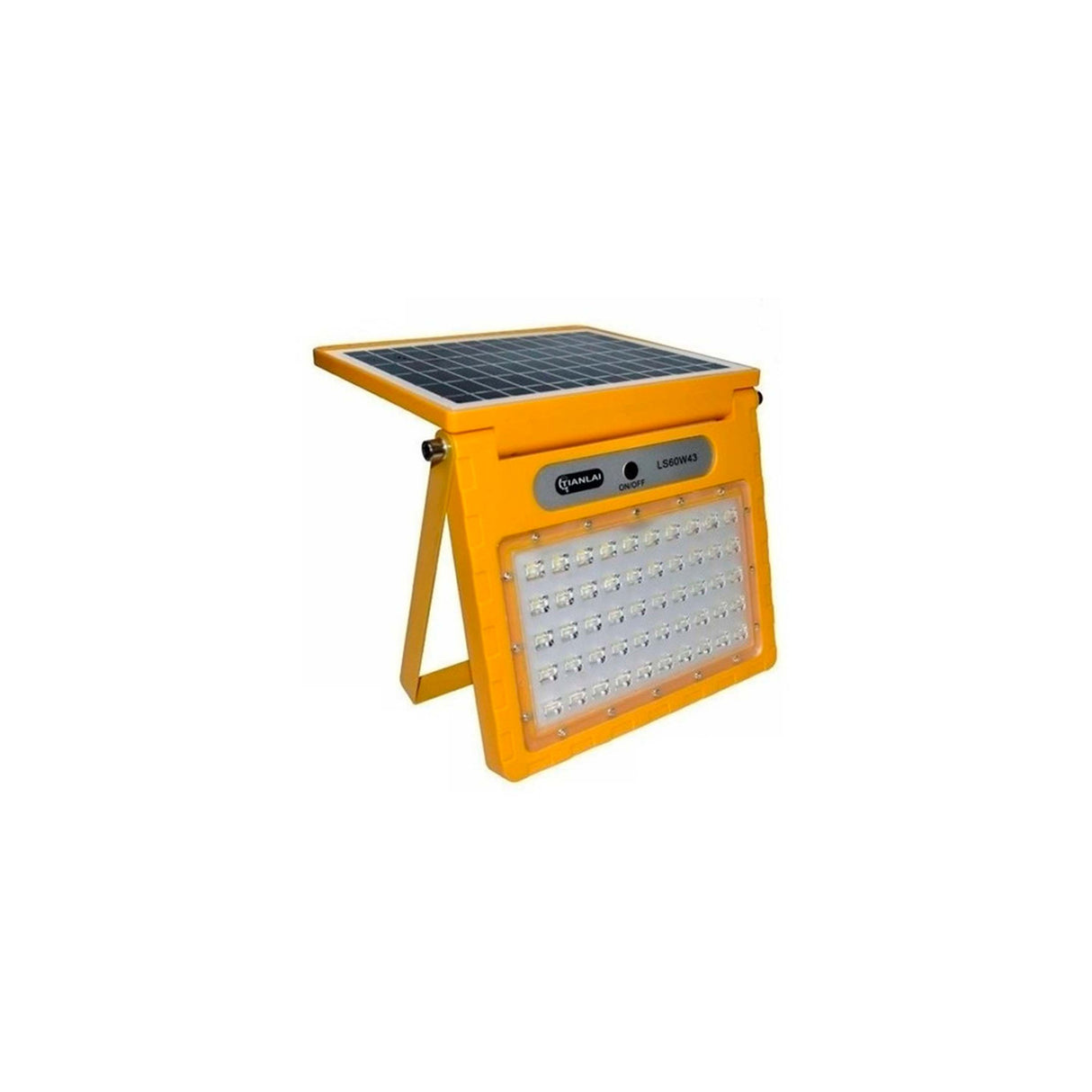 LAMPARA LED CON PANEL SOLAR 60W 65000K COLOR AMARILLO  SIN CABLES EXTRA NO USA CONTROL MCA TIANLAI