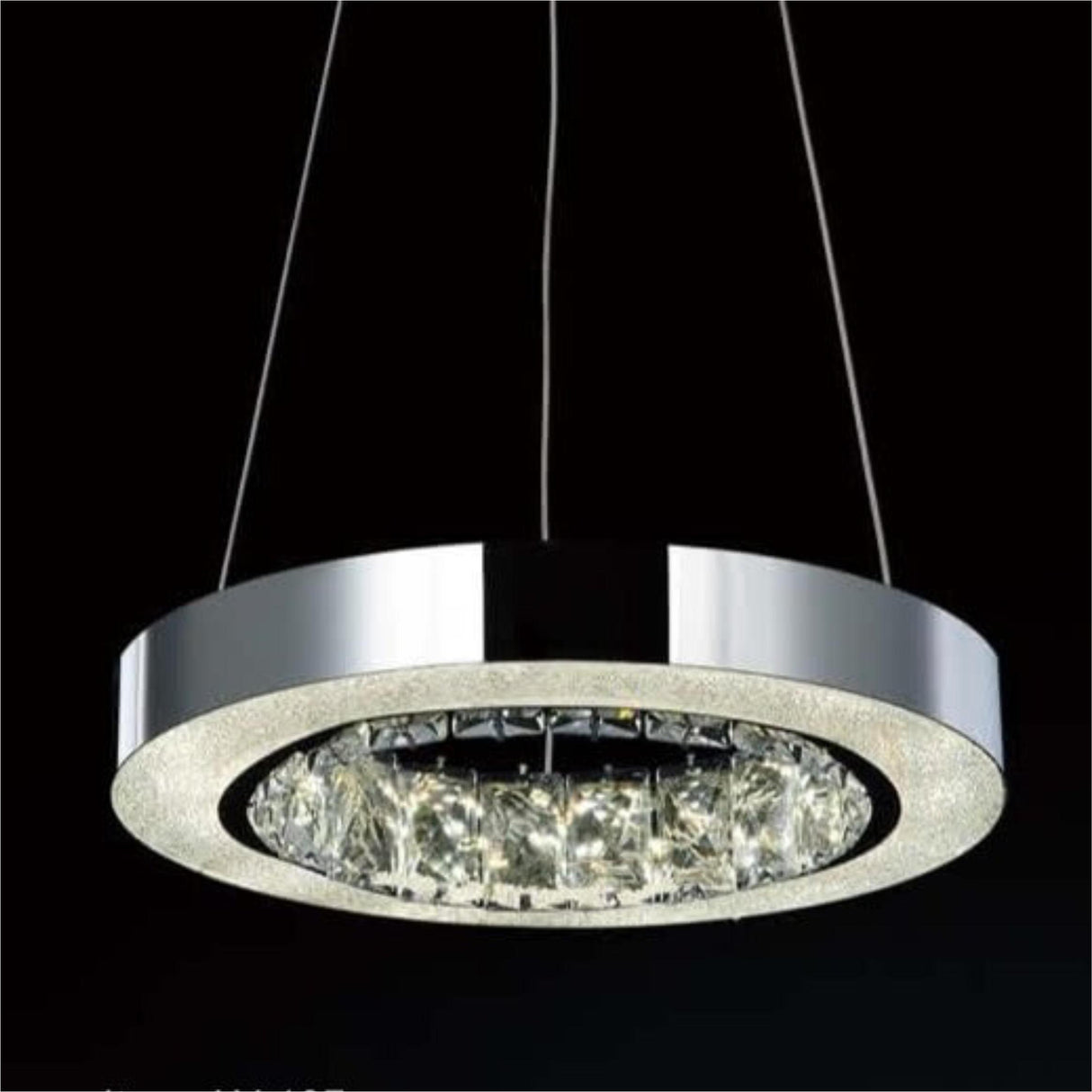 CANDIL CROMADO CON CRISTAL CHICO 72 WATTS MCA LUZ VIC