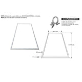 LUMINARIO TIPO MARCO DE LED BLANCO CALIDO 60W RECTANGULAR DE EMPOTRAR O SUSPENDER  ALUM ACABADO BLANCO COMPATIBLE CON PAPEL DE PLAFON RETICULAR 85-265V CA IP20