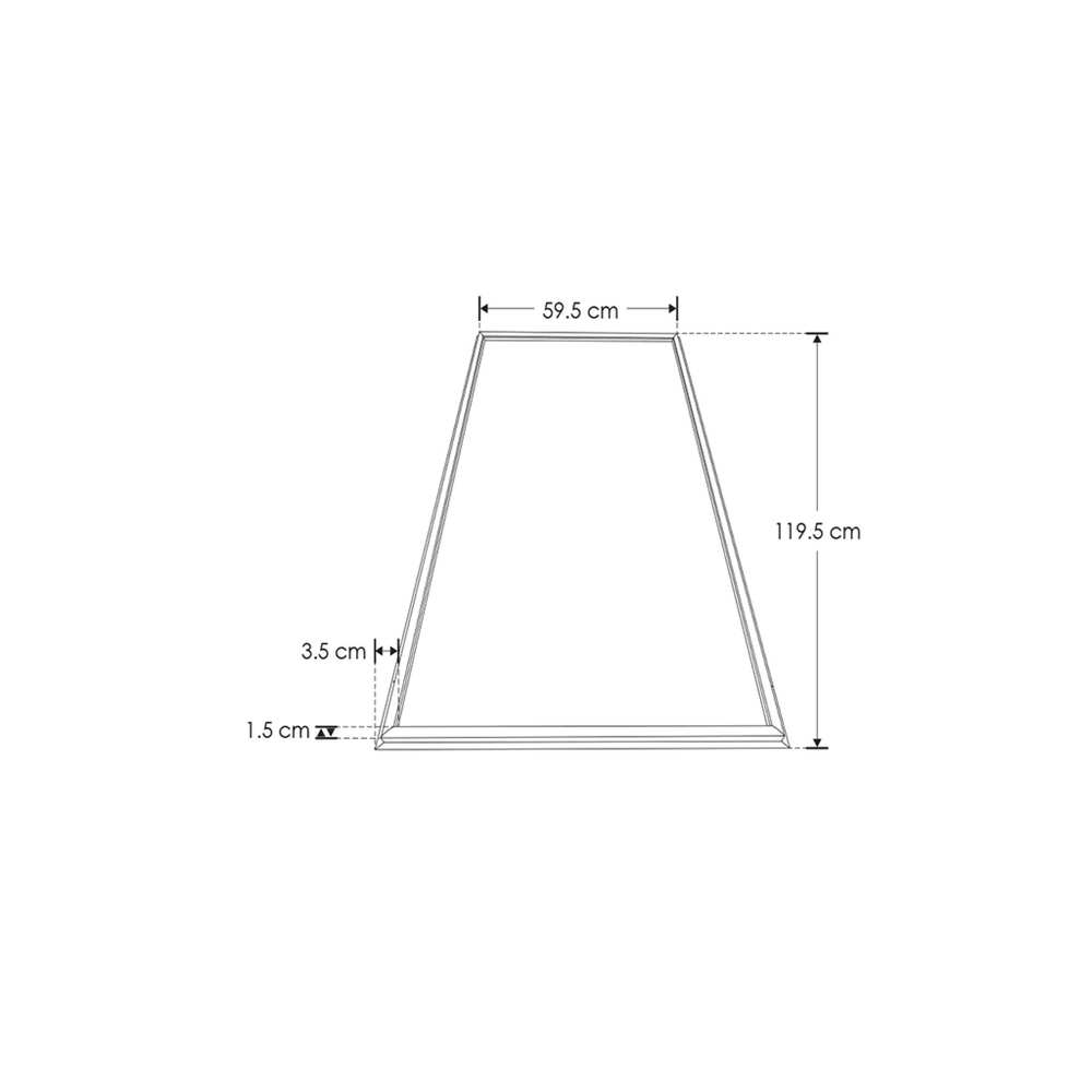 LUMINARIO TIPO MARCO DE LED BLANCO CALIDO 60W RECTANGULAR DE EMPOTRAR O SUSPENDER  ALUM ACABADO BLANCO COMPATIBLE CON PAPEL DE PLAFON RETICULAR 85-265V CA IP20