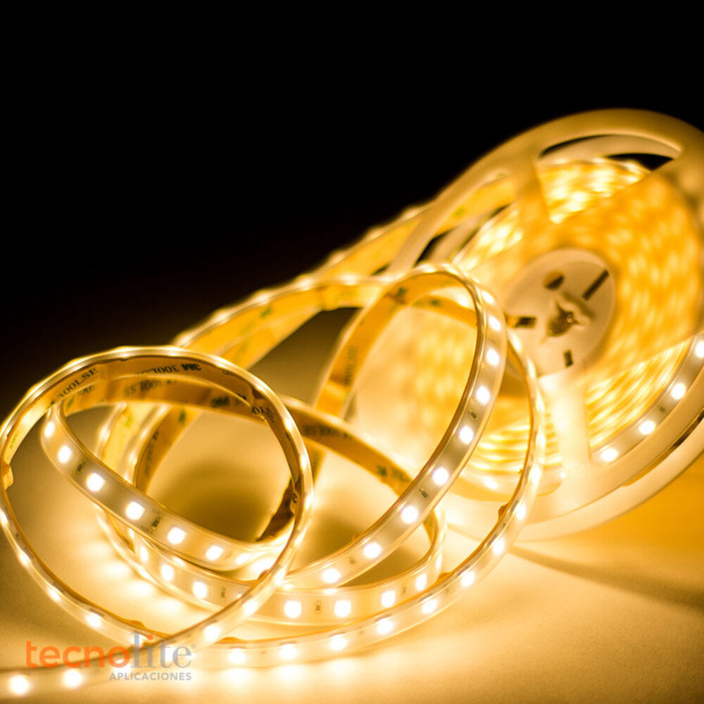 TIRA FLEXIBLE DE LED 5050 SMD 127V IP45 LUZ CALIDA MLED-60-IP45-5050-127V-CD/BC
