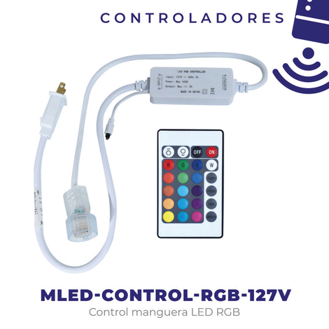 CONTROLADOR PARA MANGUERA DE ALTO VOLTAJE RGB MLED-CONTROL-RGB-127V MCA TECNOLITE