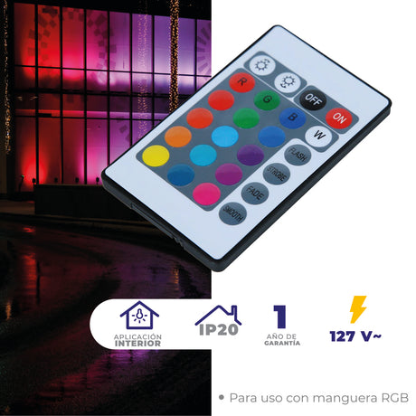 CONTROLADOR PARA MANGUERA DE ALTO VOLTAJE RGB MLED-CONTROL-RGB-127V MCA TECNOLITE