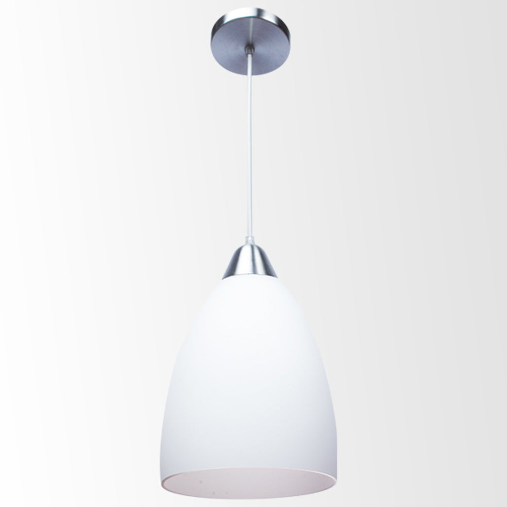 CANDIL CUERPO ALUMINIO VIDRIO SOPLADO BLANCO 20X120CM E27 127V MAXXI