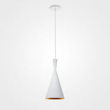 LUMINARIO COLGANTE ALUMINIO INTERIOR ANODIZADO EN COLOR BLANCO 127V LAMPARA OPCIONAL NO INCLUIDA MAXXI